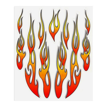 STICKER (FOR HELMET) FLAME(20x24) 3700948177051