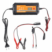 CHARGEUR DE BATTERIE ET MAINTIEN DE CHARGE SC CHARGER SCZ60 AUTOMATIQUE 6/12V AVEC ECRAN LCD COURANT DE SORTIE 2A à 6A SELECTIONNABLE (LIVRE AVEC PINCES CROCODILES+CONNEXIONS RAPIDES AVEC OEILLETS) 3760250920301