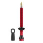 VALVE DE PNEU TUBELESS PRESTA NEWTON COLORI ROUGE 47mm 4 TROUS POUR DIFFUSION PREVENTIF (VENDU A L'UNITE) - LIVRE AVEC DEMONTE OBUS 3700948308585