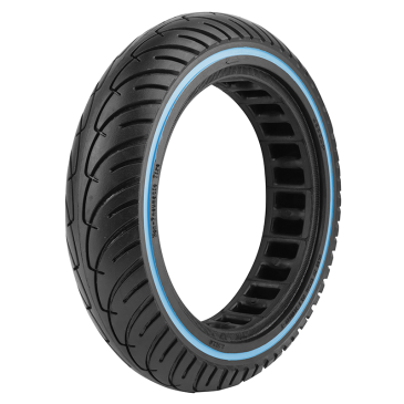 PNEU TROTTINETTE PLEIN CROSS 8.5 X 2.00 NOIR LISERET BLEU - LARGEUR INTERIEUR 37 mm 8435764436451