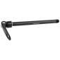 AXE TRAVERSANT / BLOCAGE TYPE RAPIDE ROUE ARRIERE FILETAGE M12 x 1.5 mm POUR 12 x 142 NOIR POUR SHIMANO (160.5 mm HORS BUTEE DONT FILETAGE 13.5 mm) -NEWTON- 3700948303092