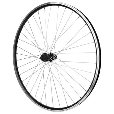 ROUE VTC PATIN BLOCAGE ER10 700 x 35 - 28" P2R ARRIERE ALU NOIR MOYEU SHIMANO QC300 CENTERLOCK CASSETTE 11/10/9/8V NOIR JANTE 19C 36 RAYONS ARGENT 3660429072452