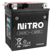 BATTERY 12V 6 Ah NTX7L-BS NITRO MF MAINTENANCE FREE-SUPPLIED WITH ACID PACK (Lg114xWd71xH131) (EQUALS YTX7L-BS) 5414837002673