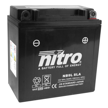 BATTERY 12V 9 Ah NB9L NITRO SLA MAINTENANCE FREE "READY TO USE" (Lg135x wd75xH139mm) 5414837169161