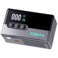 COMPRESSEUR/GONFLEUR/POMPE PORTABLE UNIVERSEL ASMAX T30 DIGITAL 120 PSI 8,3 BARS MAX (FONCTION ECLAIRAGE, DETECTION PRESSION PNEU, PRE REGLAGE DE LA PRESSION, ARRET AUTOMATIQUE)