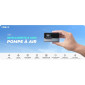 COMPRESSEUR/GONFLEUR/POMPE PORTABLE MINI UNIVERSEL AUTO/MOTO/VELO/BALLON ASMAX T30 ARRET AUTOMATIQUE / 5 NIVEAUX DE GONFLAGE