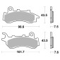 PLAQUETTE DE FREIN BREMBO POUR HONDA 125 PCX 2018>2020 AV, 155 ADV 2019>2021 AV (SCOOTER CARBONE CERAMIQUE) -07118CC- 8020584631126