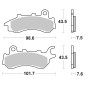 PLAQUETTE DE FREIN BREMBO POUR CF MOTO 800 MT SPORT 2022> AR/DUCATI 1158 MULTISTRADA V4 2021 AR/YAMAHA 700 XTZ TENERE 2019> AV, 125 YZF-R125 2008>2013 AV (ROUTE CARBONE CERAMIQUE) -07HO64CC- 8020584635728
