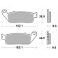 PLAQUETTE DE FREIN BREMBO POUR HONDA 500 CB F 2013>2021 AV, 500 CBR R 2013>2021 AV, 650 CBR F 2014>2020 AV, 750 NC X 2014>2019 AV (ROUTE CARBONE CERAMIQUE) -07HO41SA- 8020584635285
