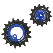 GALET DERAILLEUR AOPW TRIPEAK 14-18 DENTS CERAMIQUE 13x1V. SRAM AXS FORCE XPLR BLEU FONCE (JEU DE 2) (GARANTIE 4 ans) 4710243295403