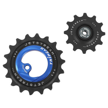 GALET DERAILLEUR AOPW TRIPEAK 12-18 DENTS CERAMIQUE 11x2V. SHIMANO ULTEGRA R8000GS / 105 R7000GS BLEU FONCE (JEU DE 2) (GARANTIE 4 ans) 4710243288047