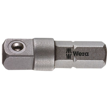 ADAPTATEUR/PORTE DOUILLE WERA 870/1 ELEMENT DE LIAISON/CONNEXION 1/4 AVEC BILLE POUR DOUILLE A CARRE L 25 mm (VENDU A L'UNITE) -MARQUE ALLEMANDE POUR LES ATELIERS- 4013288016997