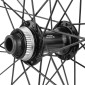 ROUE VTC / CARGO / VAE / E-BIKE / LONGTAIL CENTER LOCK AXE TRAVERSANT 700 x 35 - 28" KARGO L MOYEU SHIMANO DEORE M475 AVANT NOIR (RENFORCE) JANTE 25C 32 RAYONS ACIER -MAX LOAD 225KG- 3660429071219