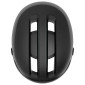 CASQUE VELO ADULTE ABUS URBAIN HUD-Y ACE VELOURS NOIR ECLAIRAGE INTEGRE TAILLE M (54-58cm) REGLAGE MOLETTE 4003318919930