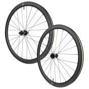 ROUES ROUTE DISQUE 700 MICHE SWR EVO 40 CENTER LOCK CARBONE NOIR CASSETTE SHIMANO HG 12V AXE TRAVERSANT 12/100 ET 12/142 (PAIRE) - TUBELESS READY 8054757041597