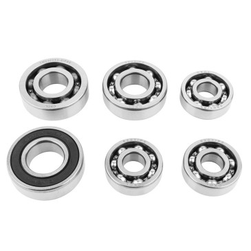 BEARING KIT (6 PIECES) FOR SCOOT PEUGEOT 50 KISBEE 4STROKE/KYMCO 50 AGILITY 4STROKE/SYM 50 ORBIT 4STROKE/SCOOT 50 CHINOIS 4STROKE GY6 139QMB -P2R- 3700948208021