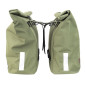 SACOCHE ARRIERE VELO DOUBLE NEWTON VERT 22L FIXATION SANGLES SUR PORTE BAGAGE (35x12x27cm) FERMETURE PLIANT ANTI-PLUIE 3700948307007