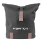 SACOCHE ARRIERE VELO DOUBLE NEWTON NOIR 22L FIXATION SANGLES SUR PORTE BAGAGE (35x12x27cm) FERMETURE PLIANT ANTI-PLUIE 3700948307014