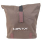SACOCHE ARRIERE VELO DOUBLE NEWTON MARRON 22L FIXATION SANGLES SUR PORTE BAGAGE (35x12x27cm) FERMETURE PLIANT ANTI-PLUIE 3700948309285