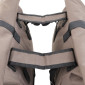 SACOCHE ARRIERE VELO DOUBLE NEWTON MARRON 22L FIXATION SANGLES SUR PORTE BAGAGE (35x12x27cm) FERMETURE PLIANT ANTI-PLUIE 3700948309285