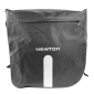 SACOCHE ARRIERE VELO DOUBLE NEWTON NOIR EFFET CARBONE 25L FIXATION SANGLES VELCRO SUR PORTE BAGAGE (56x30x15cm) FERMETURE PLIANT ANTI-PLUIE 3700948307021
