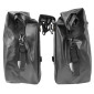 SACOCHE ARRIERE VELO DOUBLE NEWTON NOIR EFFET CARBONE 25L FIXATION SANGLES VELCRO SUR PORTE BAGAGE (56x30x15cm) FERMETURE PLIANT ANTI-PLUIE 3700948307021