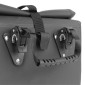 SACOCHE ARRIERE VELO LATERALE SAC BANDOULIERE NEWTON NOIR DROIT/GAUCHE 20L FIXATION A CROCHET ET VELCRO POUR PORTE BAGAGE 3700948307052