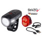 ECLAIRAGE VELO USB KIT SIGMA AURA MICRO SET (AUTONOMIE 6H MODE STANDARD ET 21H MODE ECO) NOIR - HOMOLOGUE - ADAPTE L'ECLAIRAGE EN FONCTION DE LA LUMINOSITE 4016224174607