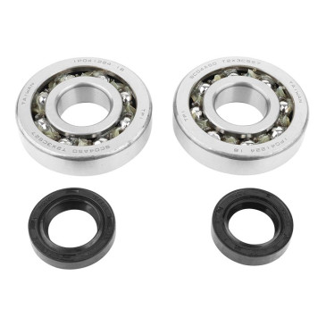 BEARING FOR CRANKSHAFT+SEALS FOR SCOOT P2R FOR PIAGGIO 50 ZIP 2STROKE, TYPHOON, NRG/GILERA 50 STALKER, RUNNER (KIT SC04A47CS TPI POLYAMID CASE/NITRILE SEALS) 3701213410125