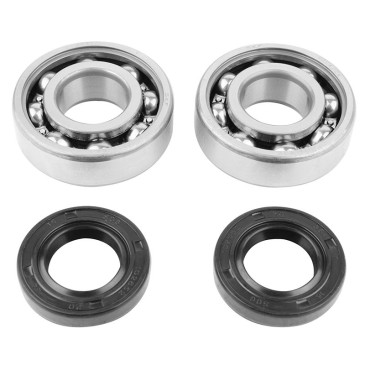 ROULEMENT D'EMBIELLAGE + JOINT 50 A BOITE P2R ADAPTABLE DERBI 50 SENDA, GPR/GILERA 50 SMT, RCR (MOTEUR EURO 2 + EURO 3) (KIT 6204 SKF ACIER C4/JOINT NITRILE) 3701213410453