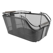 PANIER ARRIERE ACIER NID ABEILLE BASIL CENTO TECH FIBRE NOIR SYSTEME MIK 2.0 SUR PORTE BAGAGE IDEAL POUR E-BIKE/VAE (L39xl24xH15cm) AVEC ECLAIRAGE LED (COMPATIBLE AVEC 211726 INCLUS) 8715019113024