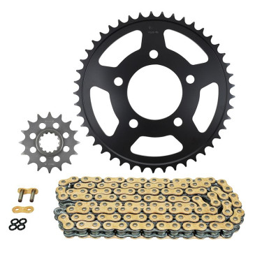 KIT CHAINE ADAPTABLE HONDA 750 XL TRANSALP 2023> 520 16x45 (DIAM COURONNE 130/150/10.5) (DEMULTIPLICATION ORIGINE) -AFAM- 5400598266959