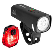 ECLAIRAGE VELO USB KIT SIGMA AURA 40 LUX/HIRO 10 (AUTONOMIE AVANT 9H MODE STANDARD ET 29H MODE ECO / ARRIERE 13H) NOIR - HOMOLOGUE - 4016224174751