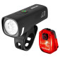 ECLAIRAGE VELO USB KIT SIGMA AURA 40 LUX/HIRO 10 (AUTONOMIE AVANT 9H MODE STANDARD ET 29H MODE ECO / ARRIERE 13H) NOIR - HOMOLOGUE - 4016224174751
