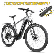 VELO ELECTRIQUE/VAE CITY 28 LEADER FOX BARNET HOMME GRIS 9V MOTEUR CENTRAL BAFANG M510 36V 95Nm BATTERIE 20Ah (19'' - h48cm - TAILLE L - POUR ADULTE DE 178cm à 185cm) 8592826101501