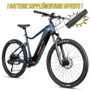 VELO ELECTRIQUE/VAE VTT 27,5 LEADER FOX KENT 2025 BLEU FONCE MAT 9V MOTEUR CENTRAL BAFANG M510 36V 95Nm BATTERIE 20Ah (16'' - H40.6cm - TAILLE S - POUR ADULTE DE 158cm à 168cm) 8592826102140
