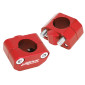 PONTET DE GUIDON UNIVERSEL STAR BAR ALU DIAM 28,6mm ROUGE (PAIRE) 3700948149843