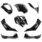 CARROSSERIE/CARENAGE MAXISCOOTER ADAPTABLE PIAGGIO 125-250-300-400-500 MP3 2008>2013 NOIR BRILLANT (KIT 8 PIECES) -P2R- 3700948307229
