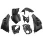 CARROSSERIE/CARENAGE SCOOT ADAPTABLE MBK 50 STUNT/YAMAHA 50 SLIDER NOIR MAT (7 PIECES) -P2R- 3700948308318