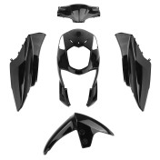 CARROSSERIE/CARENAGE SCOOT ADAPTABLE SYM 50 ORBIT 2 2018>2020 4T NOIR BRILLANT (KIT 5 PIECES) -P2R- 3700948310458