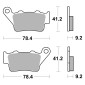 PLAQUETTE DE FREIN BREMBO POUR BMW F 850 GS ADVENTURE 2018>2023 AR, S 1000 RR 2009> AR/KTM 790 DUKE 2018>2020 AR/TRIUMPH 765 STREET TRIPLE RS 2017>2023 AR (ROUTE CARBONE CERAMIQUE) -07BB02CC- 8020584631829