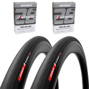 PNEU ROUTE 700 X 26 VITTORIA RUBINO V NOIR GRAPHENE 2.0 TS (26-622) 235g (PACK DE 2 PNEUS ET 2 CHAMBRES) 8022530043762