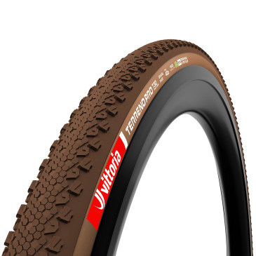 PNEU GRAVEL 700 X 40 VITTORIA TERRENO T30 NOIR FLANC MARRON TUBELESS READY TS (40-622) COMPATIBLE VAE 8022530037587