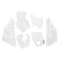CARROSSERIE/CARENAGE SCOOT ADAPTABLE MBK 50 STUNT/YAMAHA 50 SLIDER BLANC BRILLANT (6 PIECES) -P2R- 3700948305973