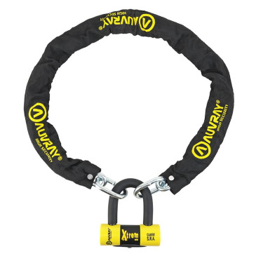 ANTITHEFT- CHAIN LOCK AUVRAY X.LOCK 1.20 M - Ø 10 mm+ U LOCK XTREM MINI 52x65mm (Ø 16mm) S.R.A. APPROVED) 3700807707924