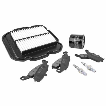 KIT ENTRETIEN MOTO ADAPTABLE SUZUKI 650 DL V-STROM 2004>2016 PLAQUETTE ORGANIQUE (PACK 7 PIECES) -SELECTION P2R- 3667385003667