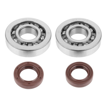 BEARING FOR CRANKSHAFT+SEALS FOR SCOOT ARTEK FOR PIAGGIO 50 ZIP 2T, TYPHOON, NRG/GILERA 50 STALKER, RUNNER (KIT SC04A47CS REINFORCED POLYAMID C4 + VITON SEALS) 3700948003879