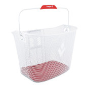 PANIER AVANT ACIER NID ABEILLE HAPO.G BLANC (33x25x25cm) -VENDU AVEC FIXATION MTS 3 VAE / E-BIKE (LARGEUR INTERIEURE FIXATION POUR VAE / 8cm) CHARGE MAXI 5kgs 3104889921900