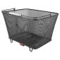 PANIER ARRIERE ACIER NID ABEILLE CITY NOIR AVEC FIXATION CLIP ADAPTABLE SUR TOUT PORTE BAGAGE 32L(41X31X21cm) -INCLUS PLATINE PORTE-BAGAGE- 3667385006347