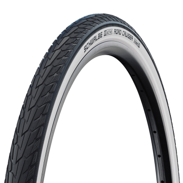 PNEU VTC URBAIN 700 X 40 SCHWALBE ROAD CRUISER HS484 NOIR TR (42-622) FLANC BLANC REFLEX 4026495812849
